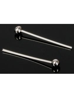 Штифт с шариком СМ-1103-16, 1,5 см, 50 гр (±1043 шт), цвет серебро