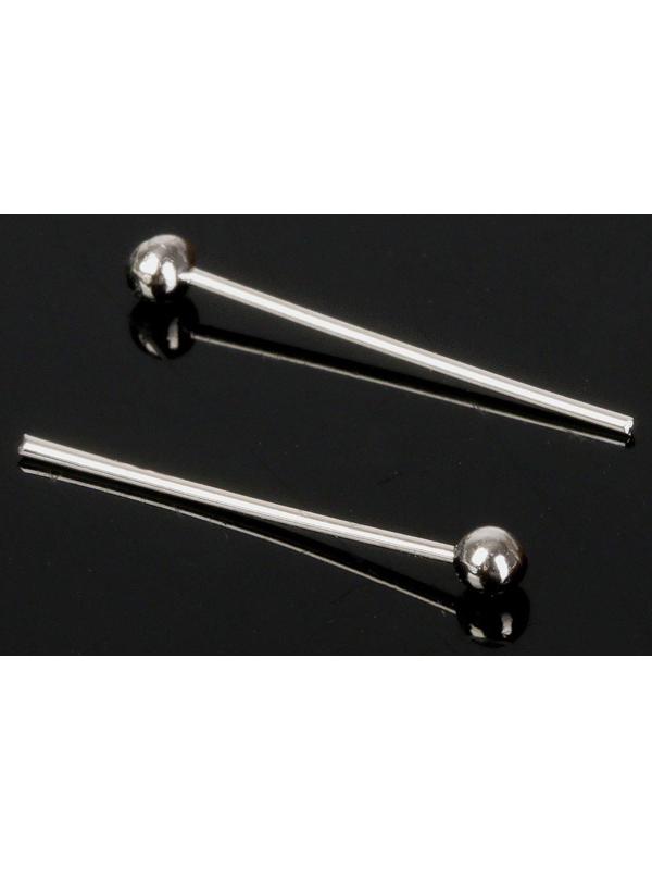 Штифт с шариком СМ-1103-16, 1,5 см, 50 гр (±1043 шт), цвет серебро