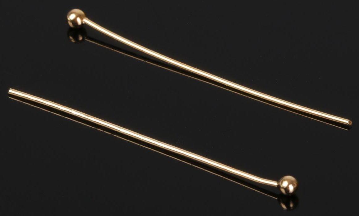 Штифт с шариком СМ-1103-13, 3 см, 50 гр (±708 шт), цвет золото