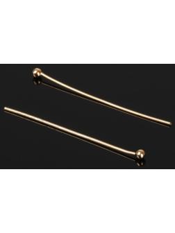 Штифт с шариком СМ-1103-13, 3 см, 50 гр (±708 шт), цвет золото