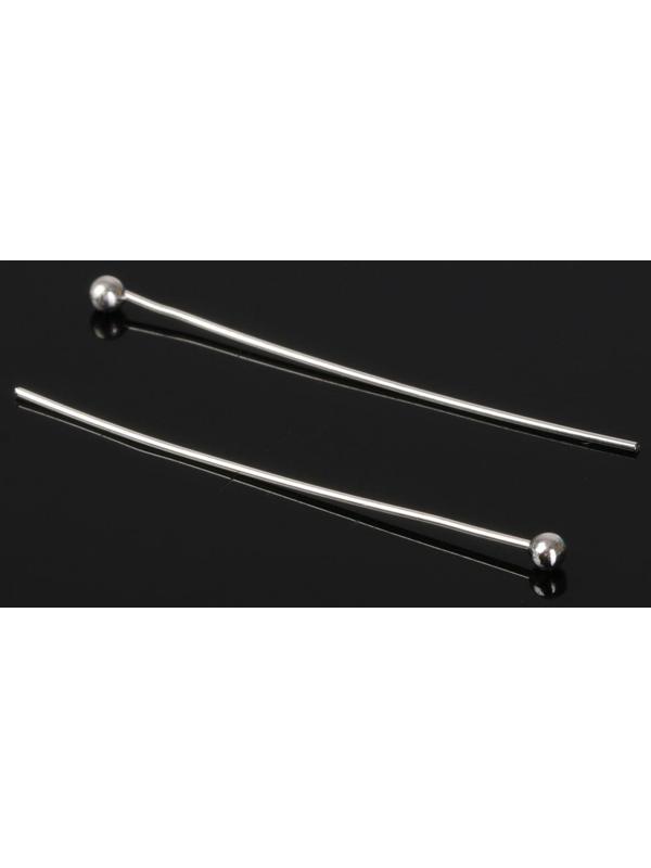 Штифт с шариком СМ-1103-13, 3 см, 50 гр (±708 шт), цвет серебро