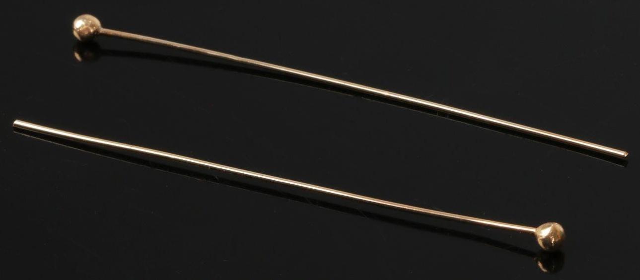 Штифт с шариком СМ-1103-11, 4 см, 50 гр (±557 шт), цвет золото