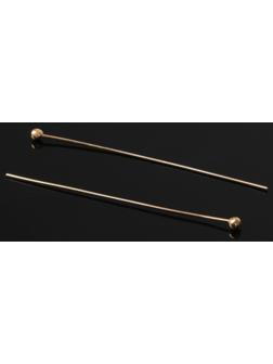 Штифт с шариком СМ-1103-11, 4 см, 50 гр (±557 шт), цвет золото