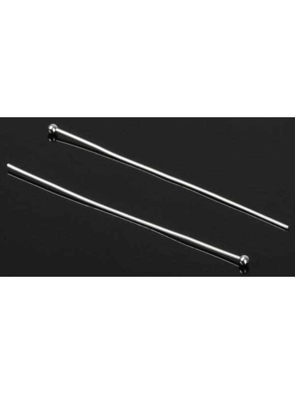 Штифт с шариком СМ-1103-10, 5 см, 50 гр (±465 шт), цвет серебро