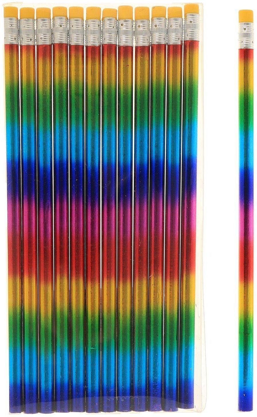 Карандаш чёрнографитный с ластиком 