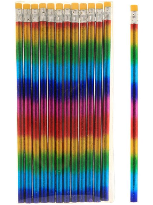 Карандаш чёрнографитный с ластиком 