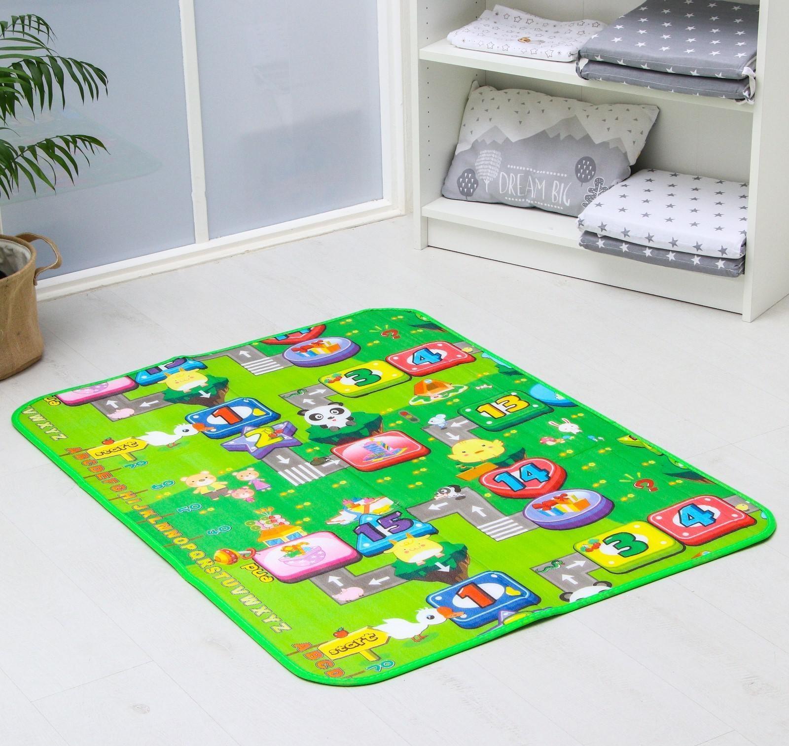 Коврик детский на фольгированной основе «Дороги», размер 116х90 см