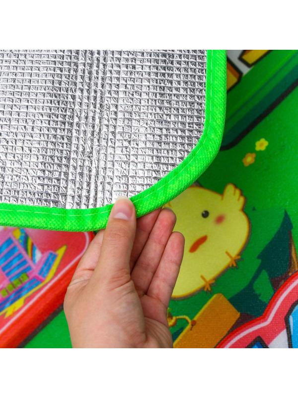 Коврик детский на фольгированной основе «Дороги», размер 116х90 см