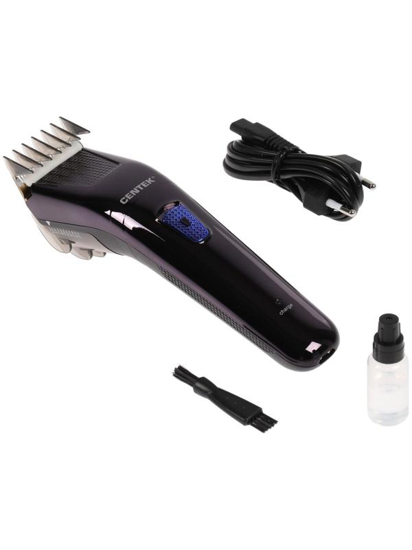Машинка для стрижки Centek CT-2122, 7 Вт, 3-21 мм, титановые лезвия, фиолетовая