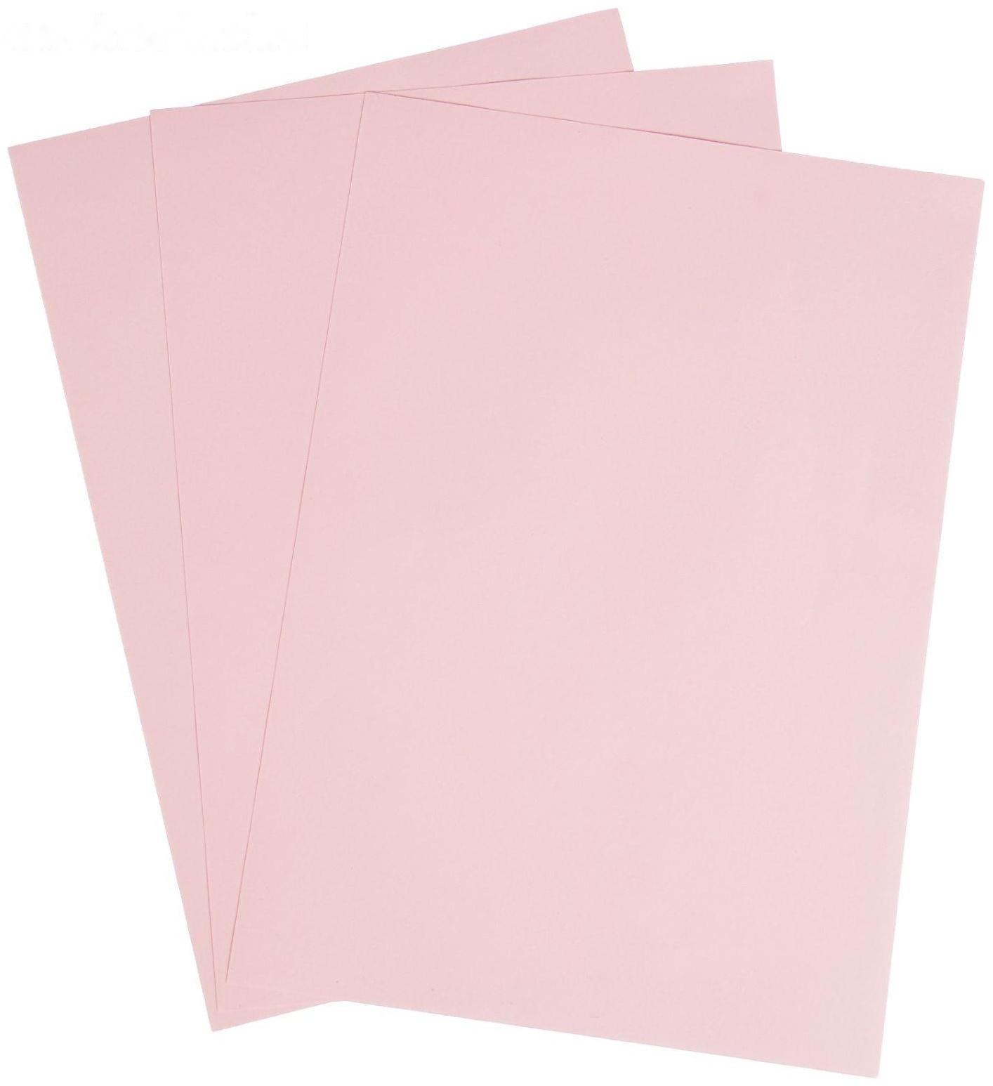 Бумага цветная А4, 50 листов Calligrata Пастель, розовая, 80 г/м²