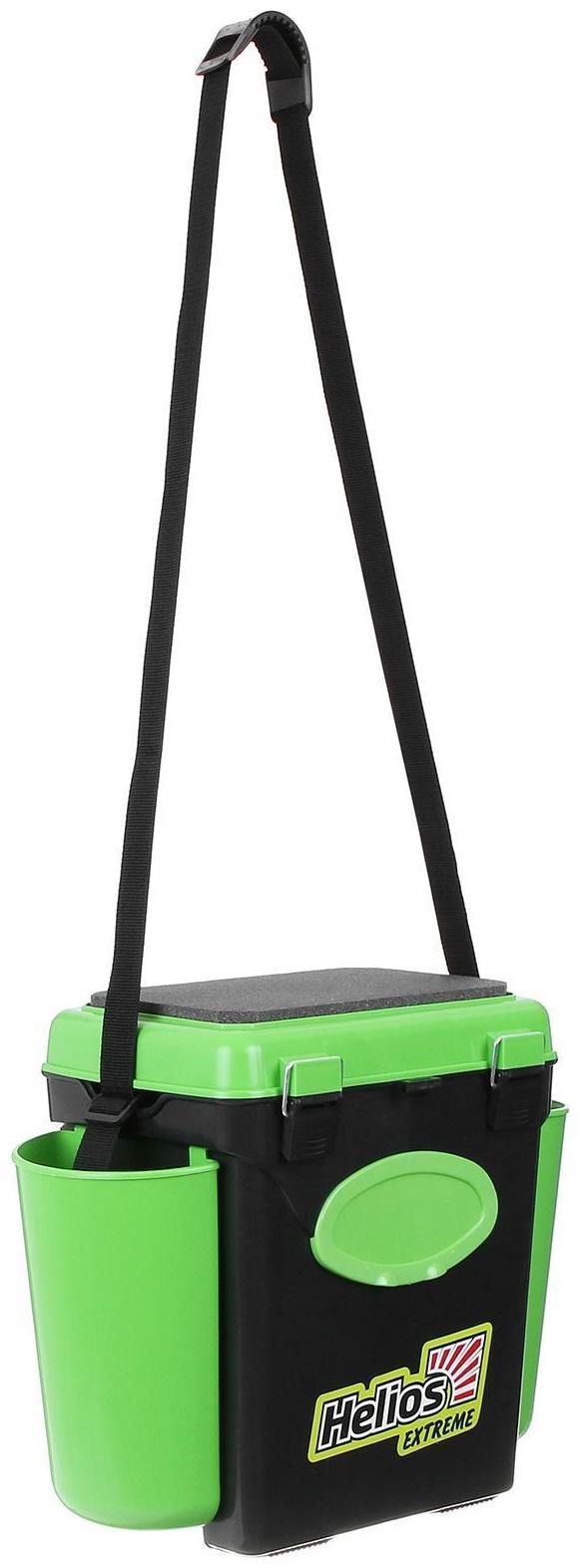 Ящик зимний Helios FishBox 10 л, односекционный, цвет зелёный