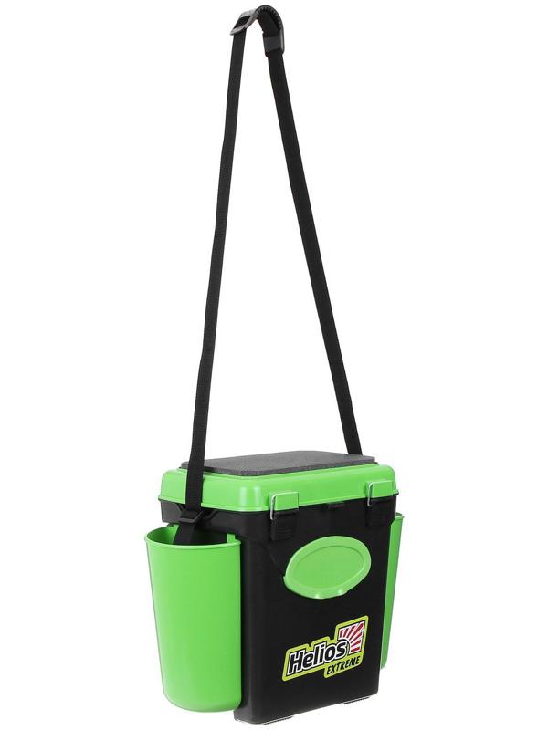 Ящик зимний Helios FishBox 10 л, односекционный, цвет зелёный