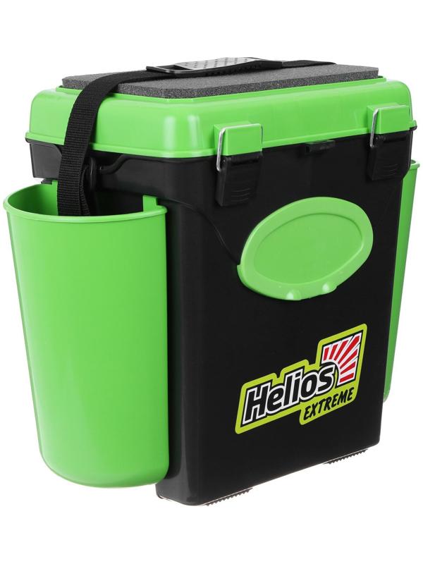 Ящик зимний Helios FishBox 10 л, односекционный, цвет зелёный
