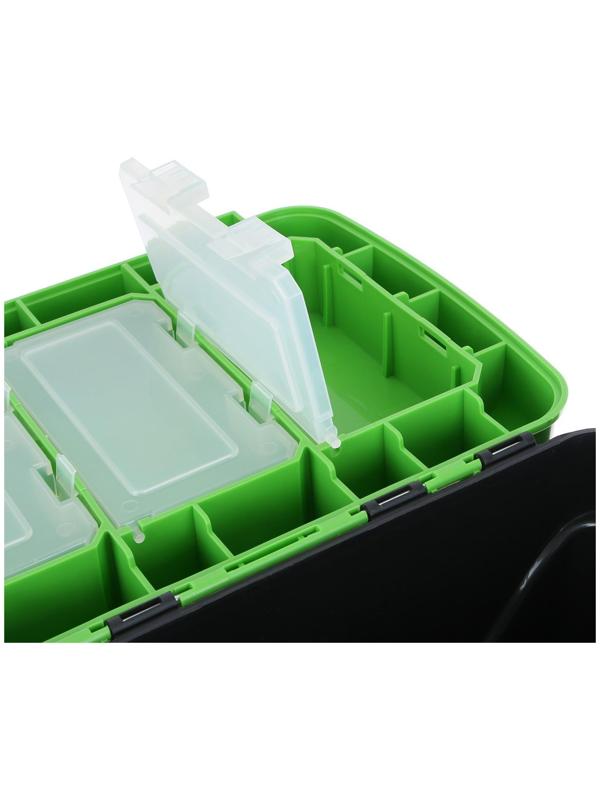 Ящик зимний Helios FishBox 10 л, односекционный, цвет зелёный