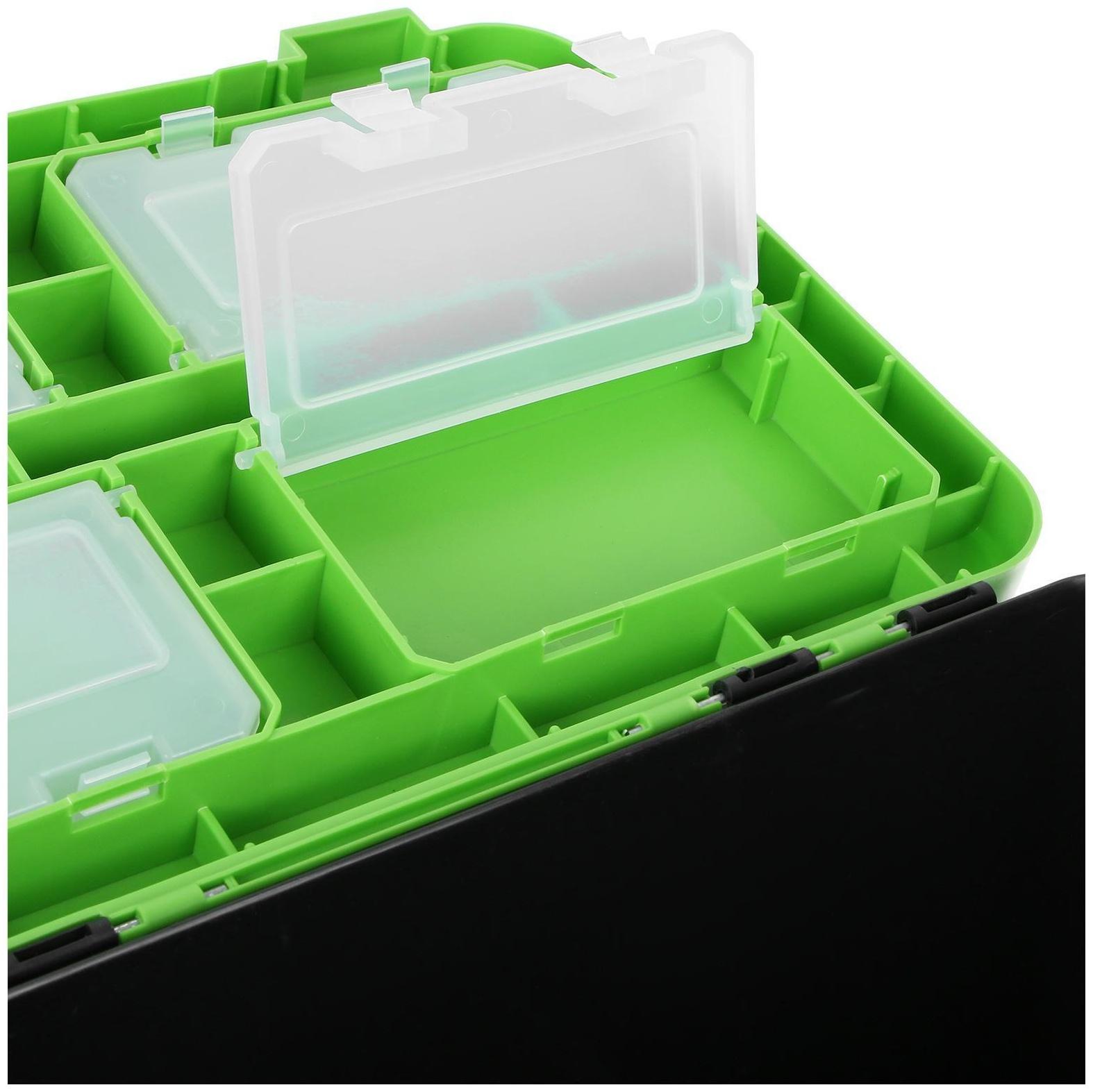 Ящик зимний Helios FishBox 19 л, односекционный, цвет зелёный