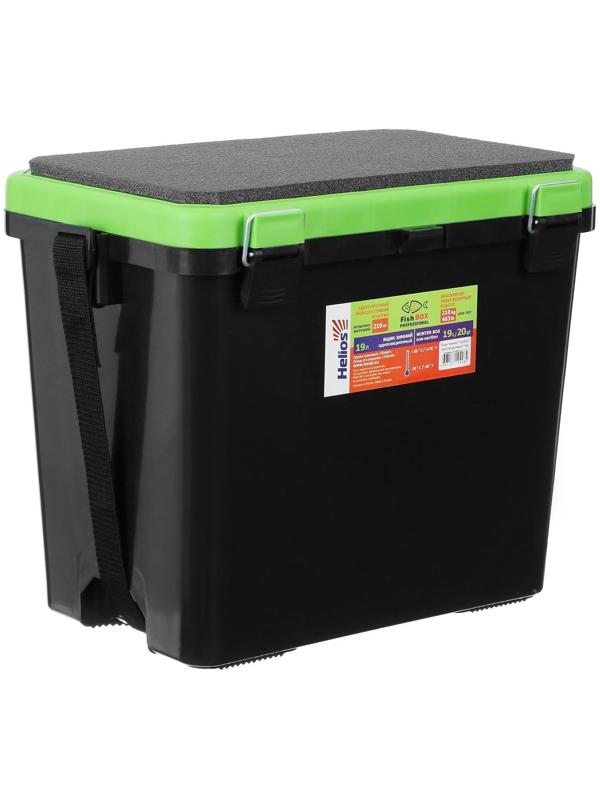 Ящик зимний Helios FishBox 19 л, односекционный, цвет зелёный