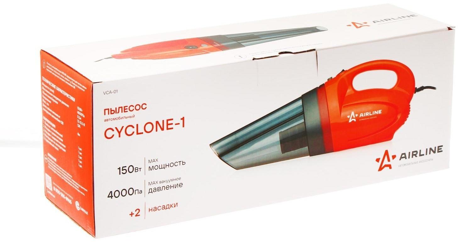 Пылесос автомобильный Airline CYCLONE-1, 150 Вт, 0.5 л, 4 КПа