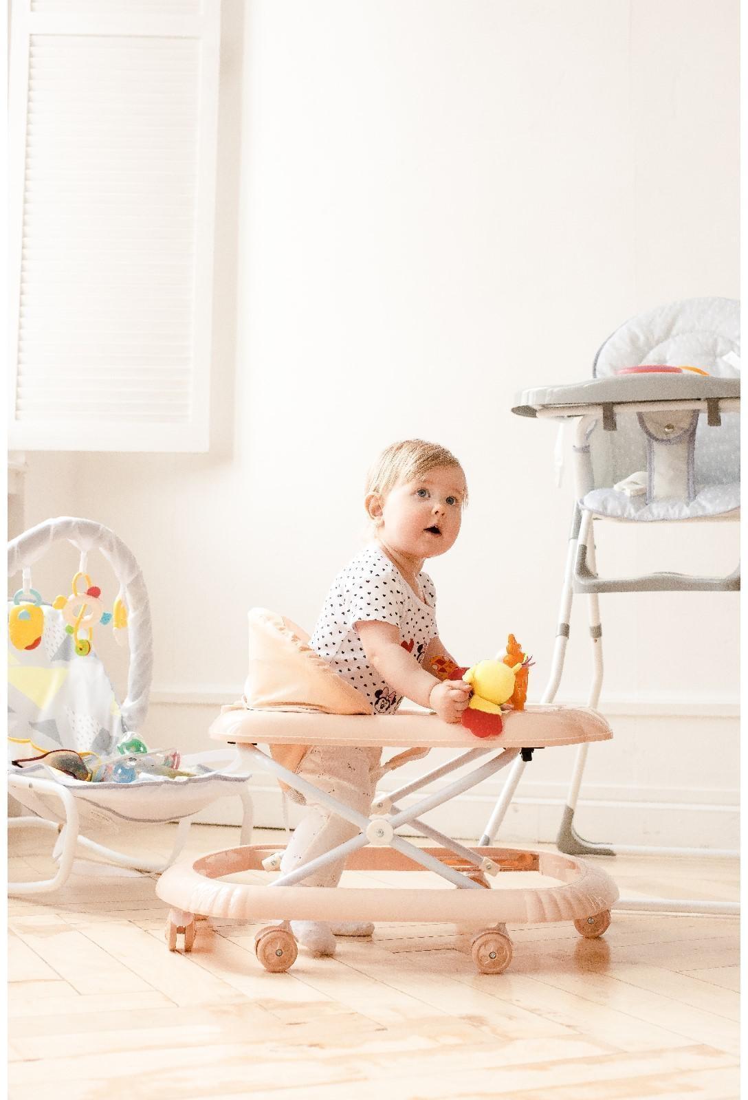 Ходунки «Верный друг», 7 колес, муз. игрушки, бежевый