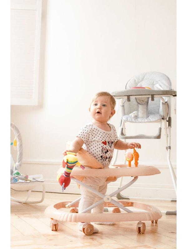 Ходунки «Верный друг», 7 колес, муз. игрушки, бежевый