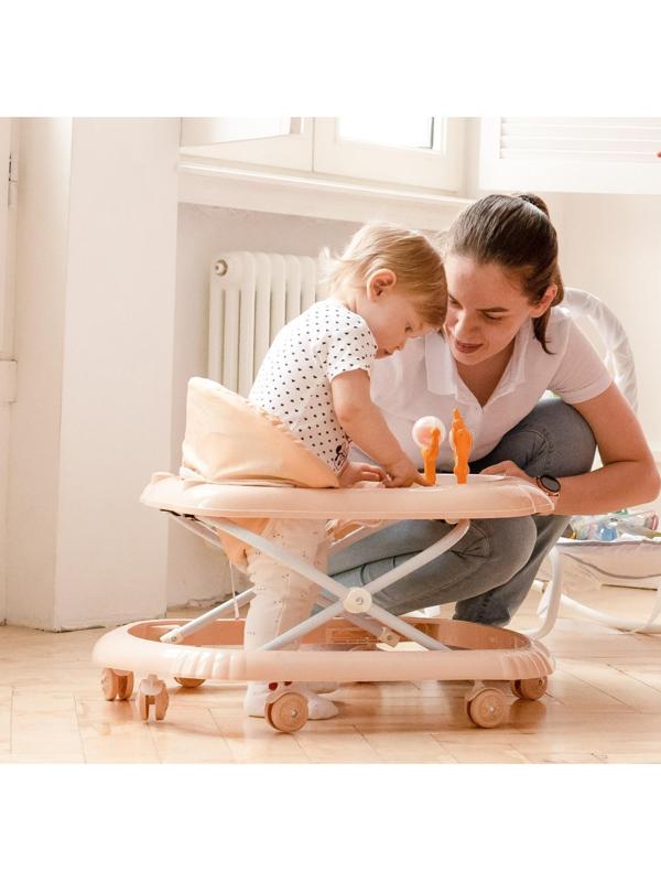 Ходунки «Верный друг», 7 колес, муз. игрушки, бежевый