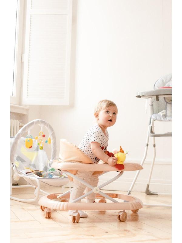 Ходунки «Верный друг», 7 колес, муз. игрушки, бежевый