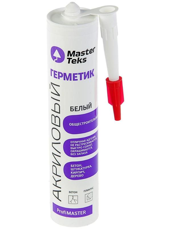 Герметик акриловый MasterTeks Profmaster, общестроительный, 290 мл, белый