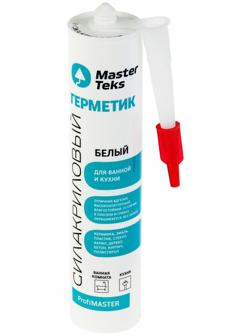 Герметик силакриловый MasterTeks Profmaster, для ванной и кухни, 290 мл, белый