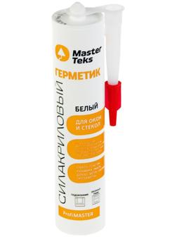 Герметик силакриловый MasterTeks Profmaster, для окон и стекол, 290 мл, белый