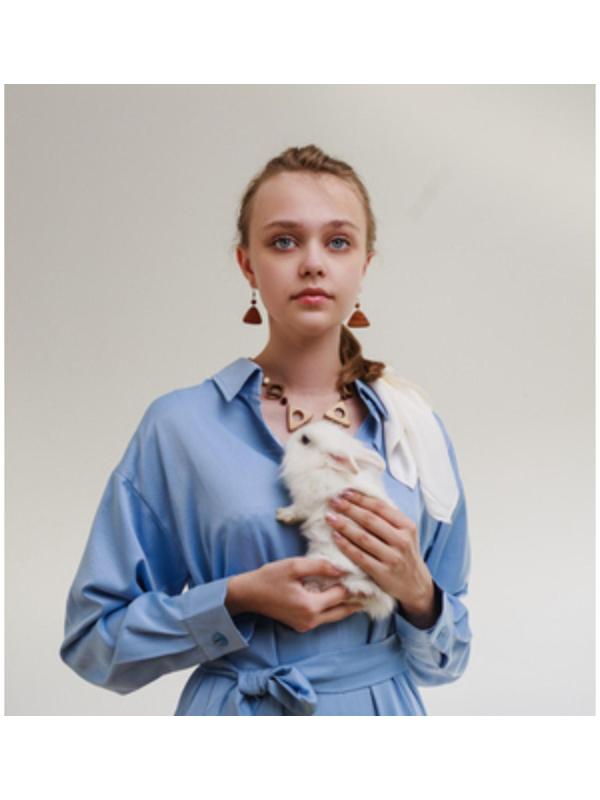 Серьги ручная работа, деревянные 