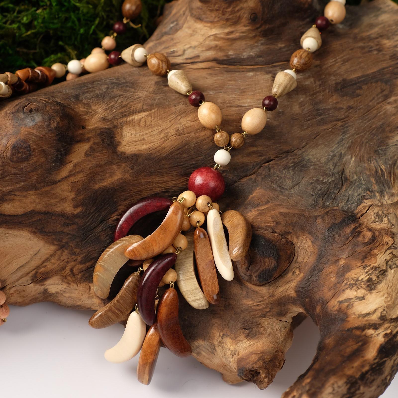 Кулон ручная работа, деревянный 