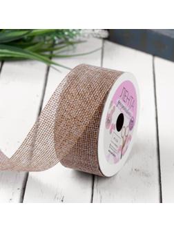 Лента из джута, 30 мм, 4,5 ± 0,5 м, цвет бежевый