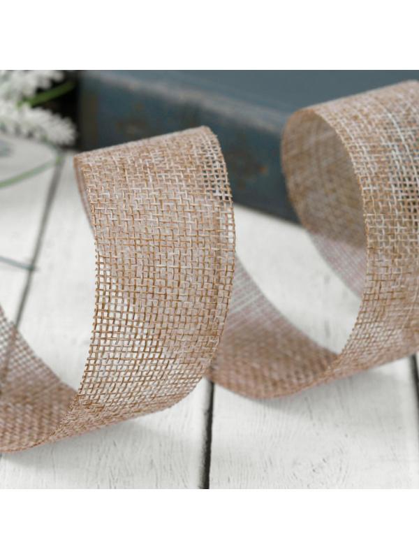 Лента из джута, 30 мм, 4,5 ± 0,5 м, цвет бежевый