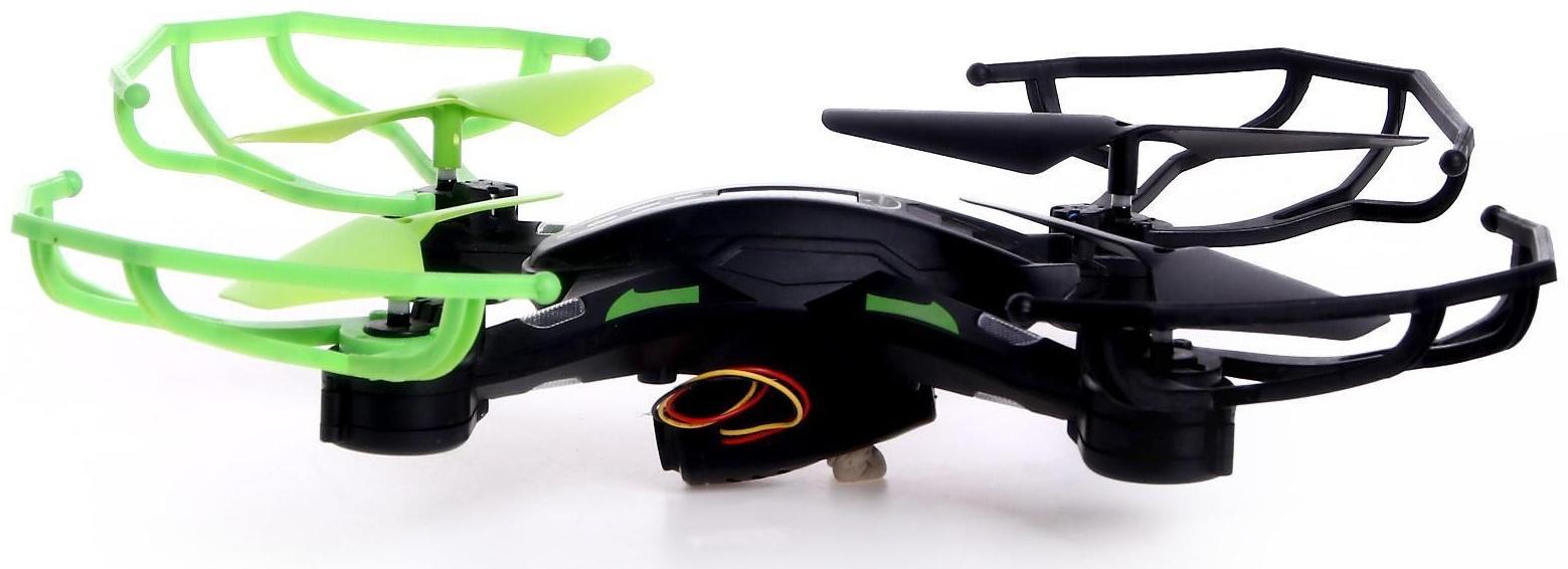 Квадрокоптер DH-X11DW, камера 0,3 Mpx, передача изображения на смартфон, Wi-Fi, барометр, цвет чёрно-зелёный