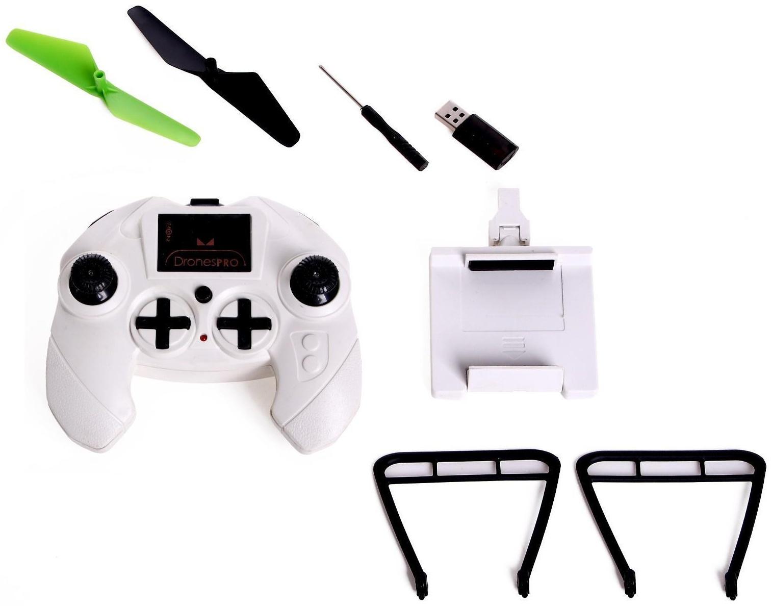 Квадрокоптер DH-X11DW, камера 0,3 Mpx, передача изображения на смартфон, Wi-Fi, барометр, цвет чёрно-зелёный