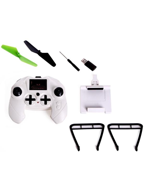 Квадрокоптер DH-X11DW, камера 0,3 Mpx, передача изображения на смартфон, Wi-Fi, барометр, цвет чёрно-зелёный