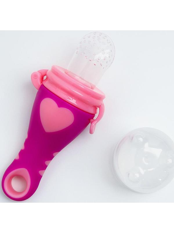 Ниблер для прикорма, с силиконовой сеточкой «Сердечко», цвет МИКС