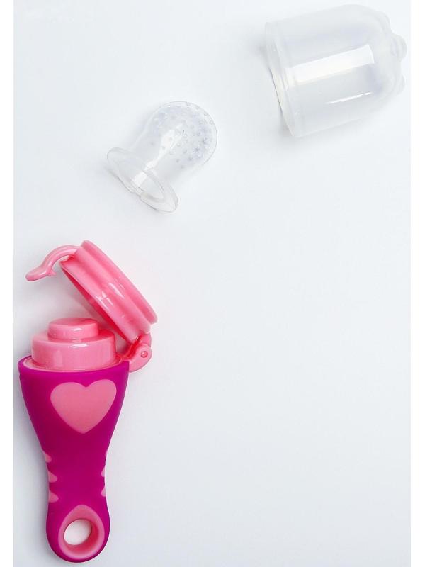 Ниблер для прикорма, с силиконовой сеточкой «Сердечко», цвет МИКС