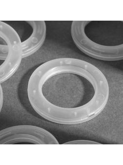 Люверсы для штор, d = 4/6,5 см, 10 шт, цвет прозрачный