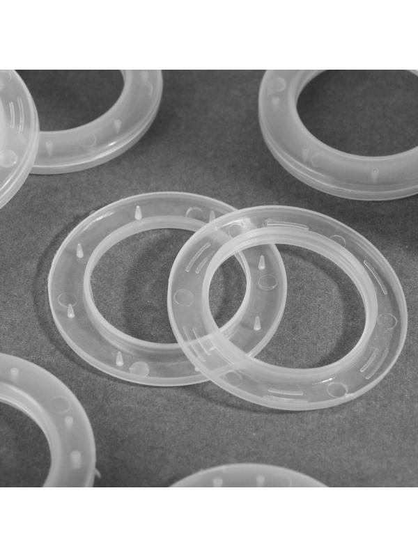 Люверсы для штор, d = 4/6,5 см, 10 шт, цвет прозрачный