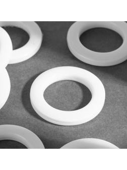 Люверсы для штор, d = 4/6,5 см, 10 шт, цвет белый