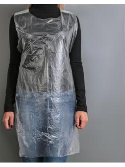 Фартуки полиэтиленовые одноразовые ПНД, 108×70 см, плотность 19-21 мкм, 100 шт/уп