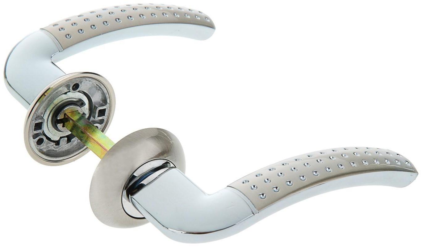 Ручка дверная DF 26, цвет хром/матовый хром