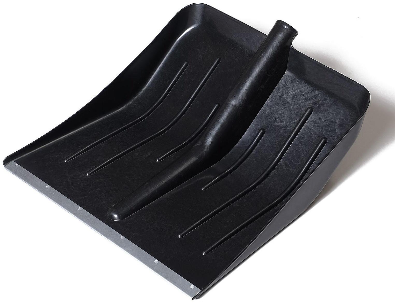 Ковш лопаты пластиковый, 400 × 415 мм, с оцинкованной планкой, тулейка 32 мм, «Тульская»