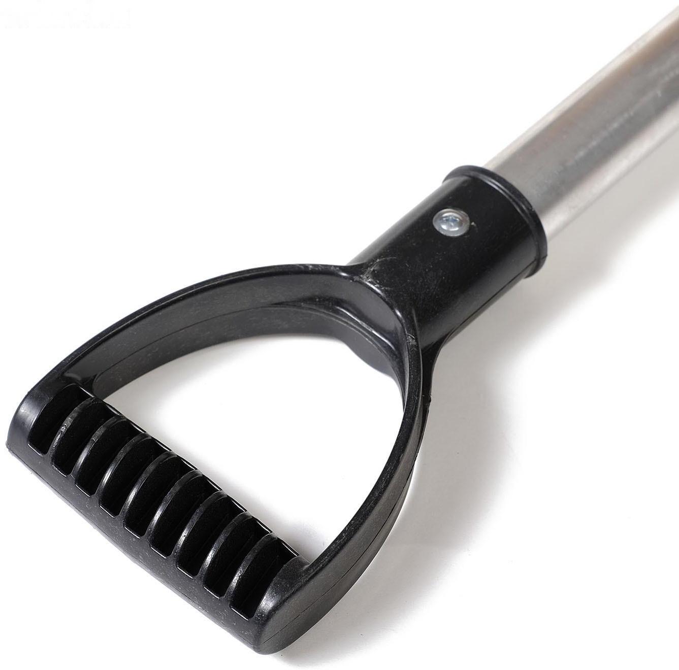 Лопата пластиковая, 365 × 480 мм, с алюминиевой планкой, алюминиевый черенок, «Снеговик»