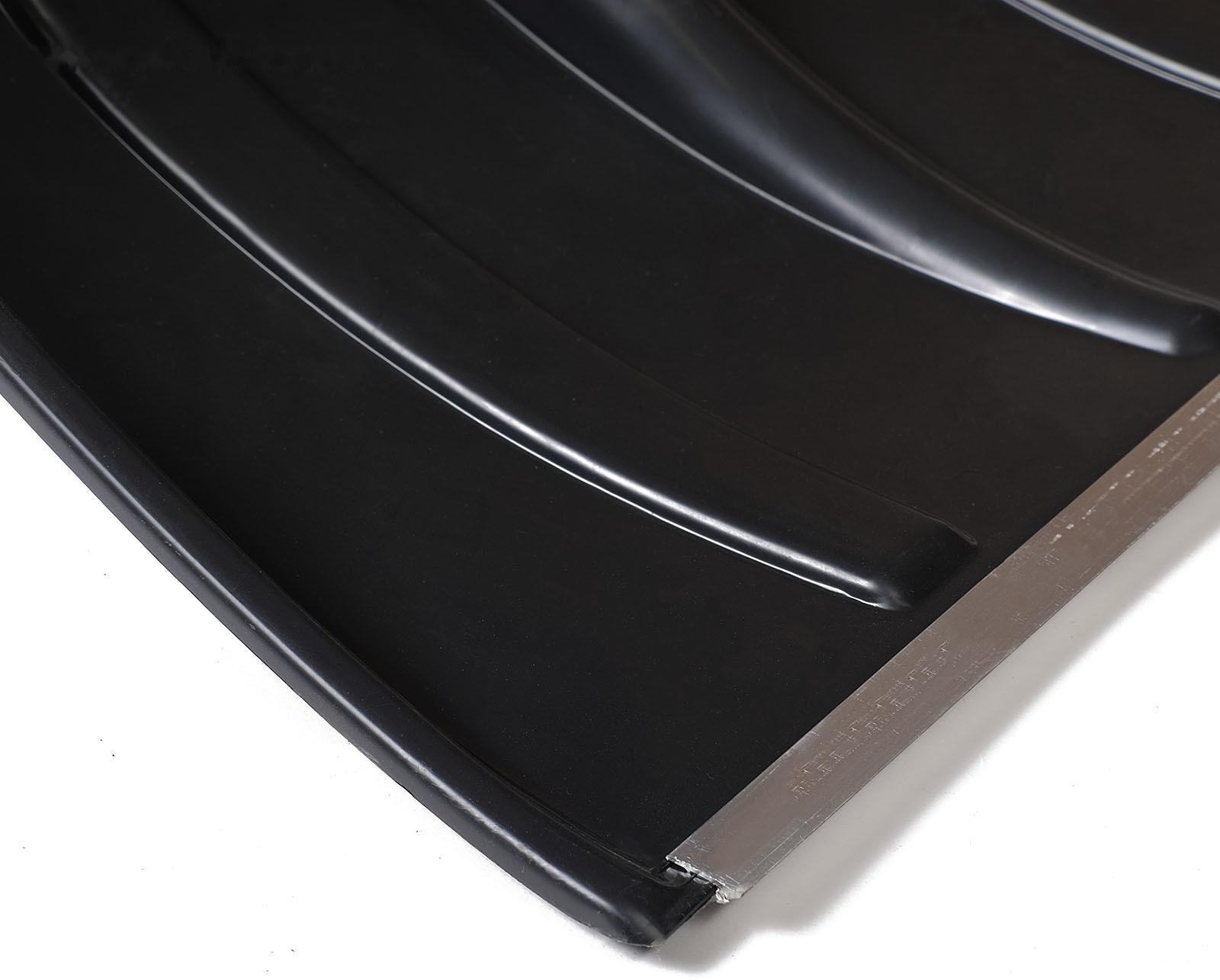 Лопата пластиковая, 365 × 480 мм, с алюминиевой планкой, алюминиевый черенок, «Снеговик»