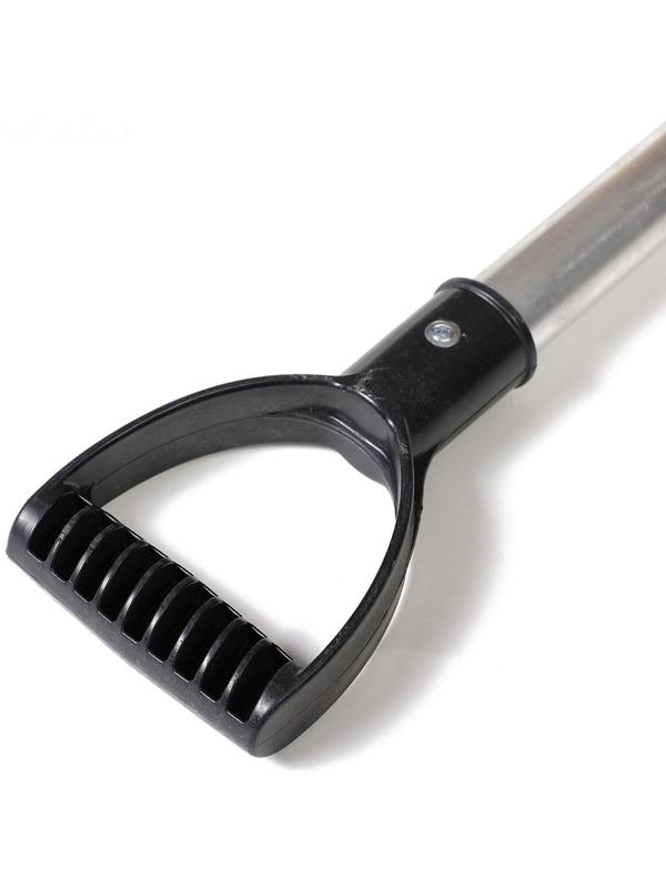 Лопата пластиковая, 365 × 480 мм, с алюминиевой планкой, алюминиевый черенок, «Снеговик»