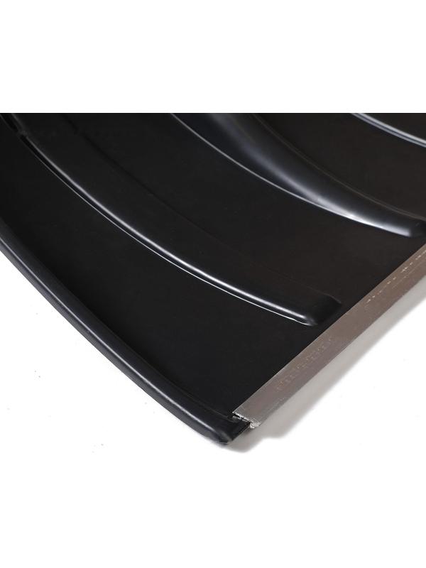 Лопата пластиковая, 365 × 480 мм, с алюминиевой планкой, алюминиевый черенок, «Снеговик»