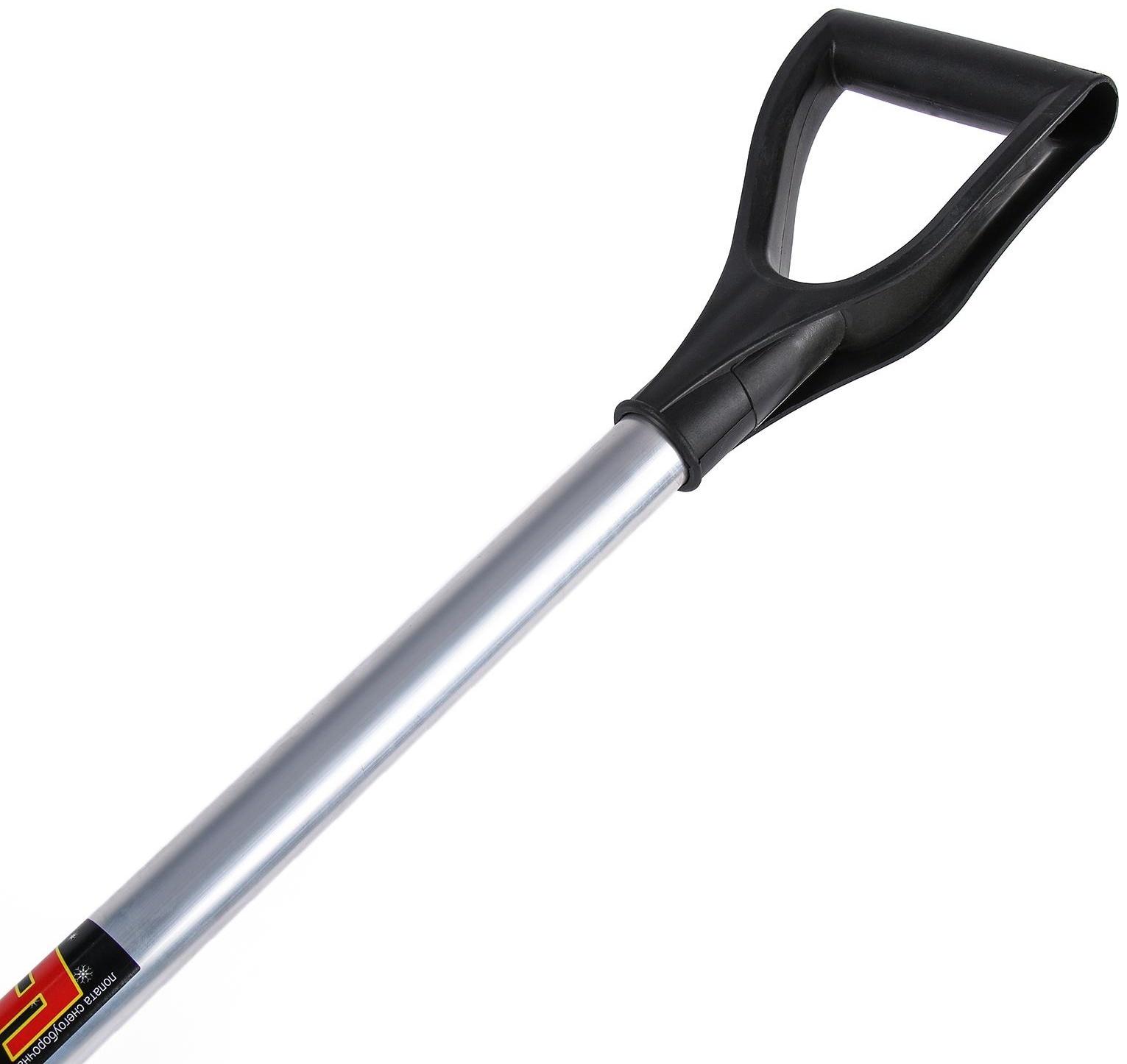 Лопата пластиковая, ковш 505 × 340 мм, с оцинкованной планкой, алюминиевый черенок, «Буран»