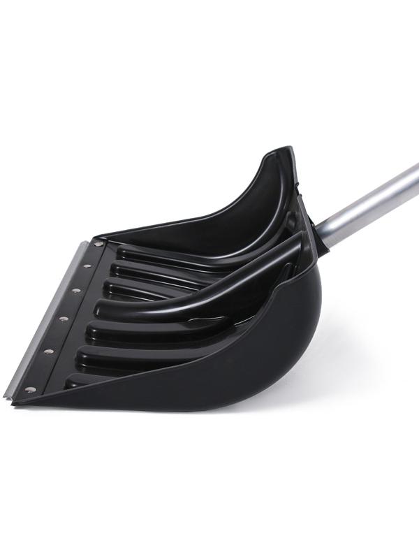 Лопата пластиковая, ковш 505 × 340 мм, с оцинкованной планкой, алюминиевый черенок, «Буран»