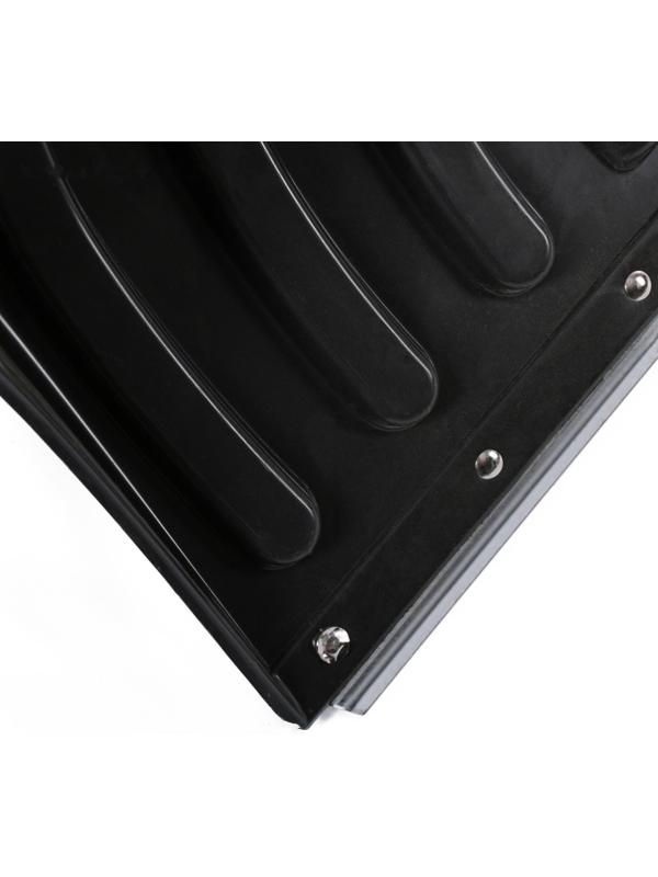 Лопата пластиковая, ковш 505 × 340 мм, с оцинкованной планкой, алюминиевый черенок, «Буран»